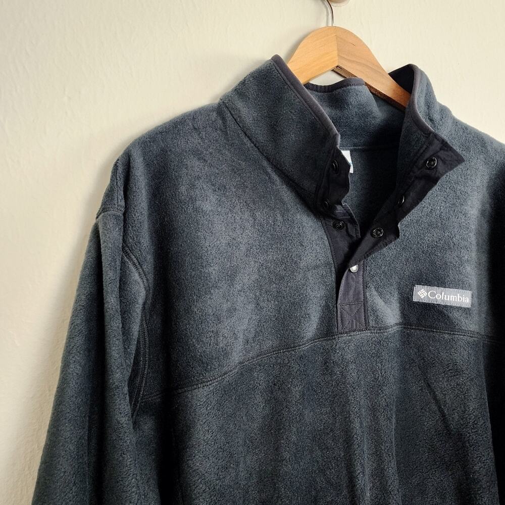 Columbia Men's Steens Mountain Half Snap Fleece Pullover Black XLT Tall - Picture 7 of 13